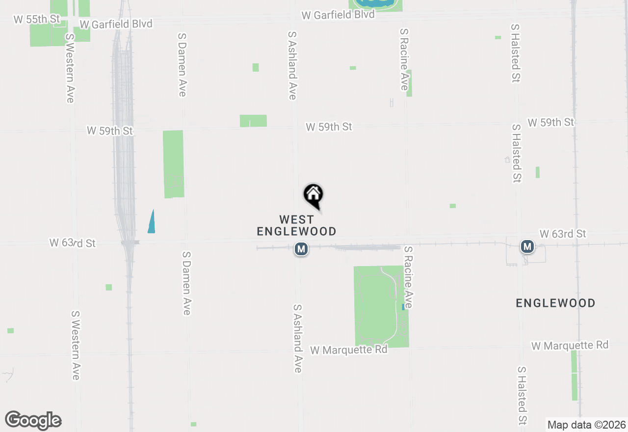 Map of 6209 S Justine Street, Chicago, IL 60636