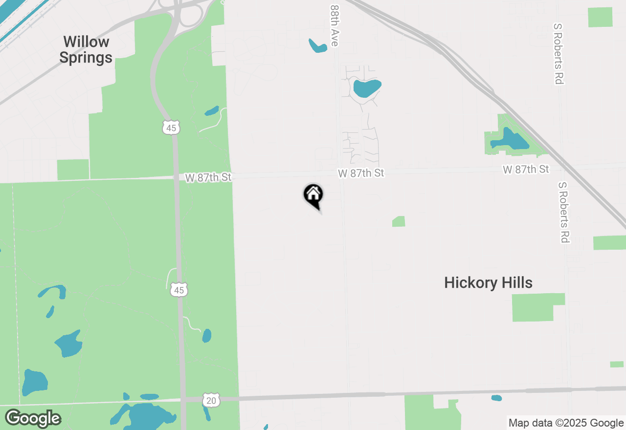 Map of 8817 S Willow Road, Hickory Hills, IL 60457