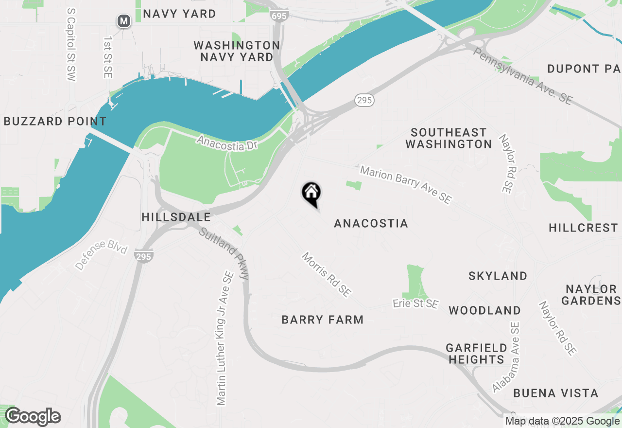 Map of 1320 Valley Place Se, Washington, DC 20020