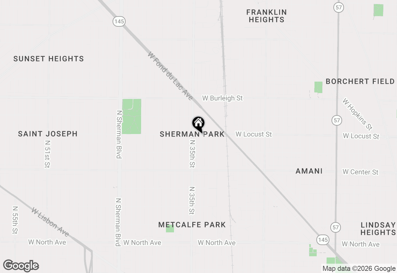 Map of 2873 N 34th St #2875, Milwaukee, WI 53210