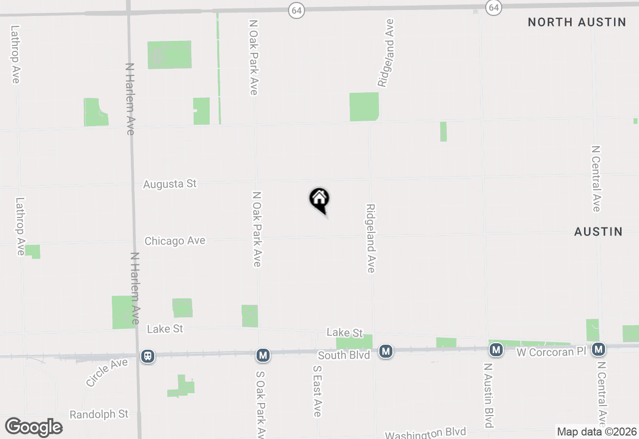 Map of 530 N East Avenue, Oak Park, IL 60302