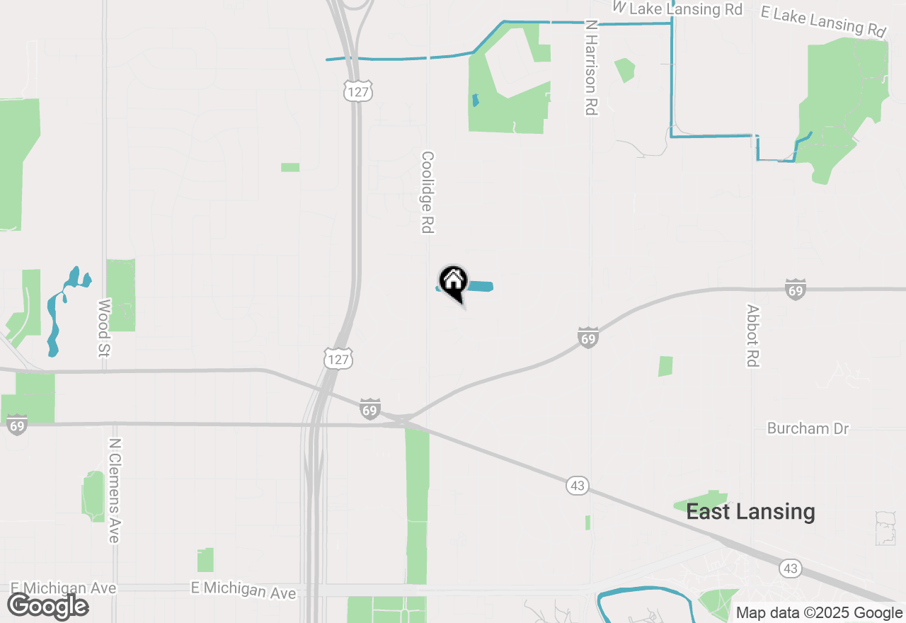 Map of 1402 Covenrty Close, East Lansing, MI 48823
