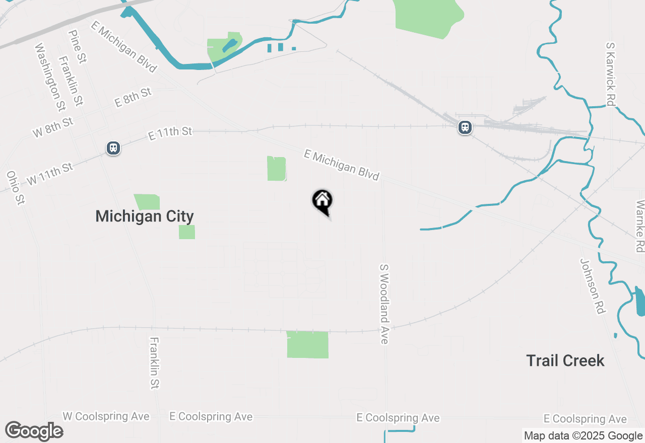 Map of 329 Jackson Street, Michigan City, IN 46360