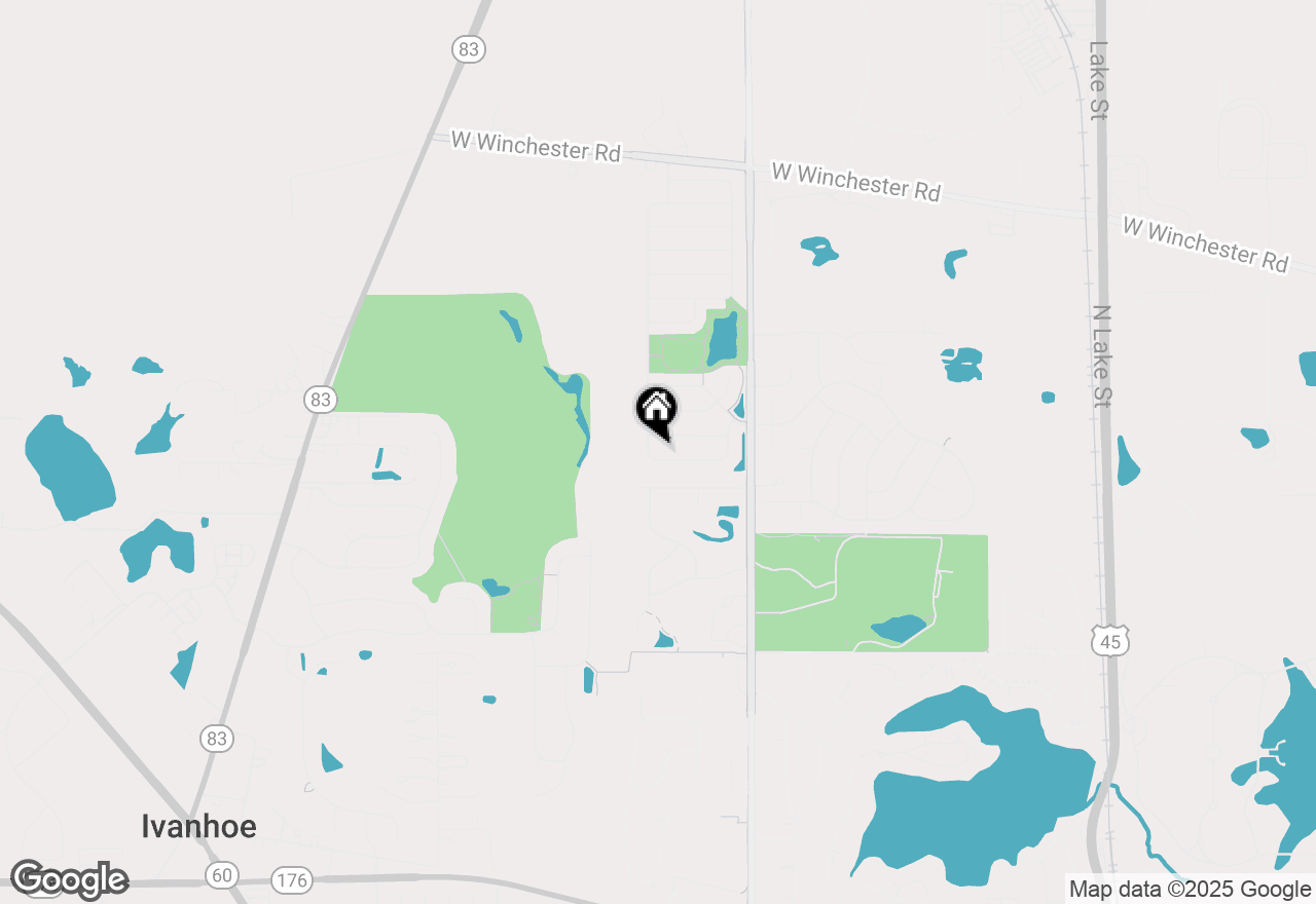 Map of 1404 Andover Drive, Mundelein, IL 60060