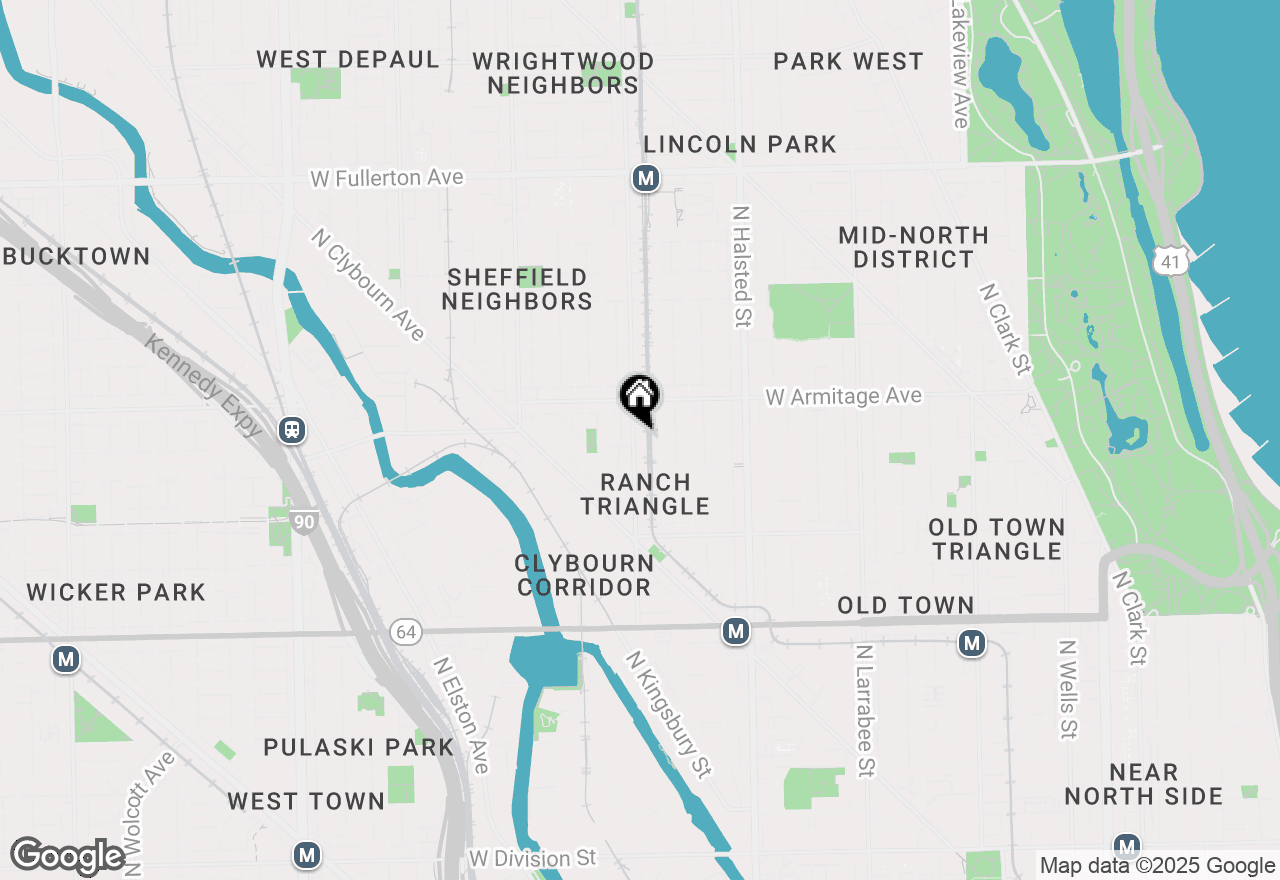Map of 1931 N Sheffield Avenue, Chicago, IL 60614