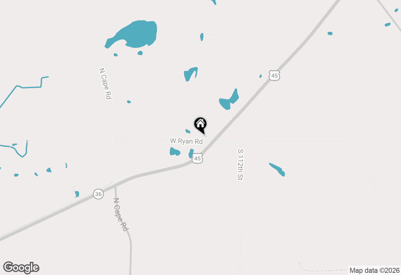 Map of 11606 W Ryan Rd, Franklin, WI 53132