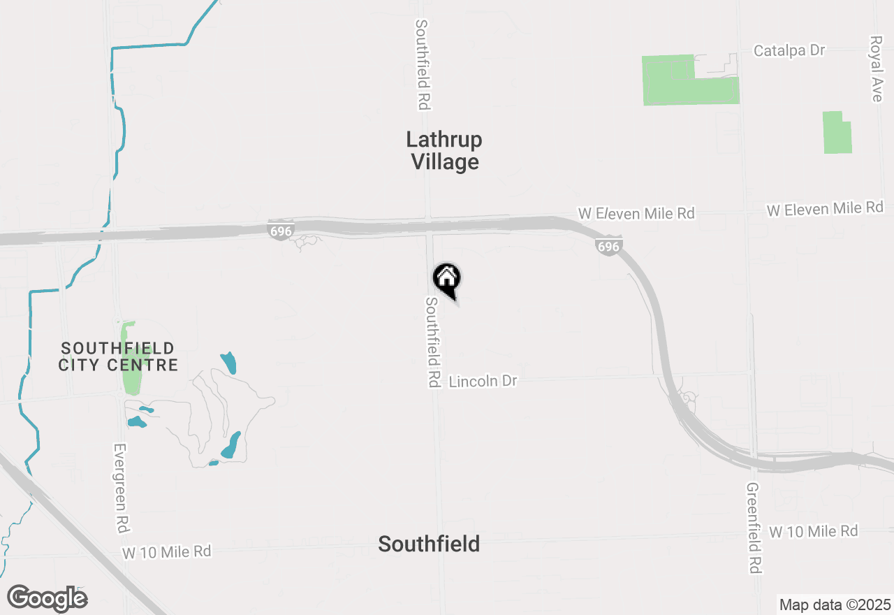 Map of 26431 Meadowood Court S, Lathrup Village, MI 48076