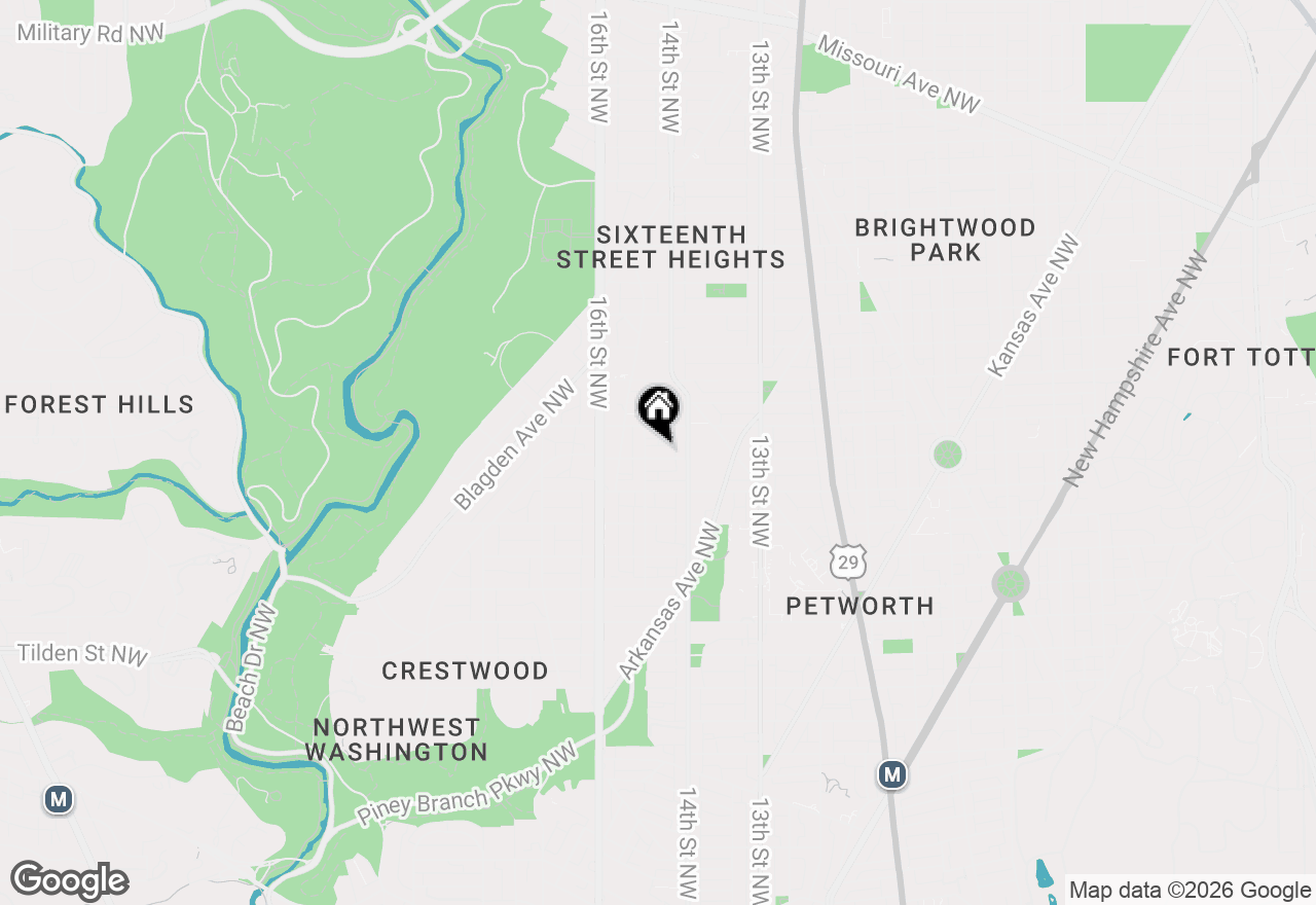 Map of 1421 Crittenden Street Nw, Washington, DC 20011