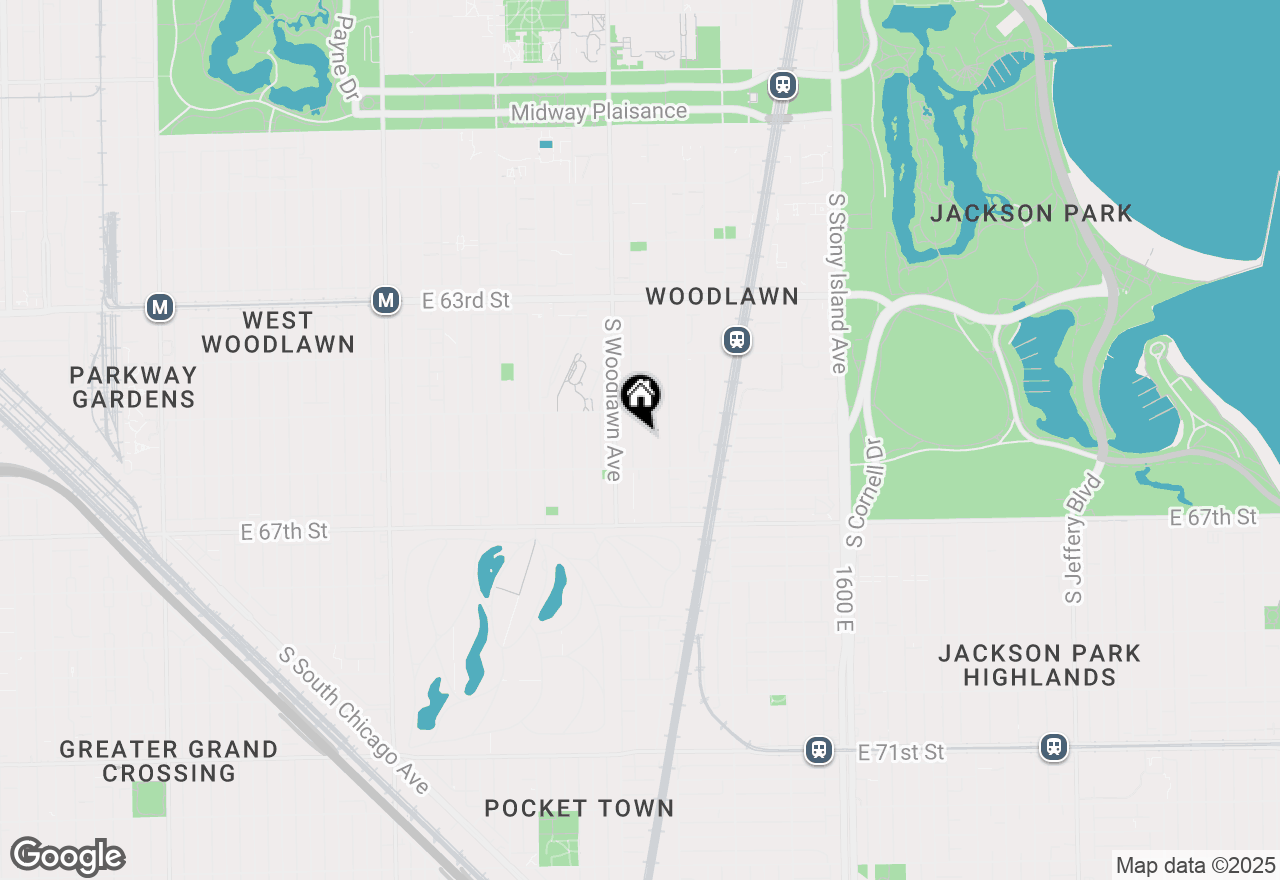 Map of 6526 S Kimbark Avenue #1S, Chicago, IL 60637