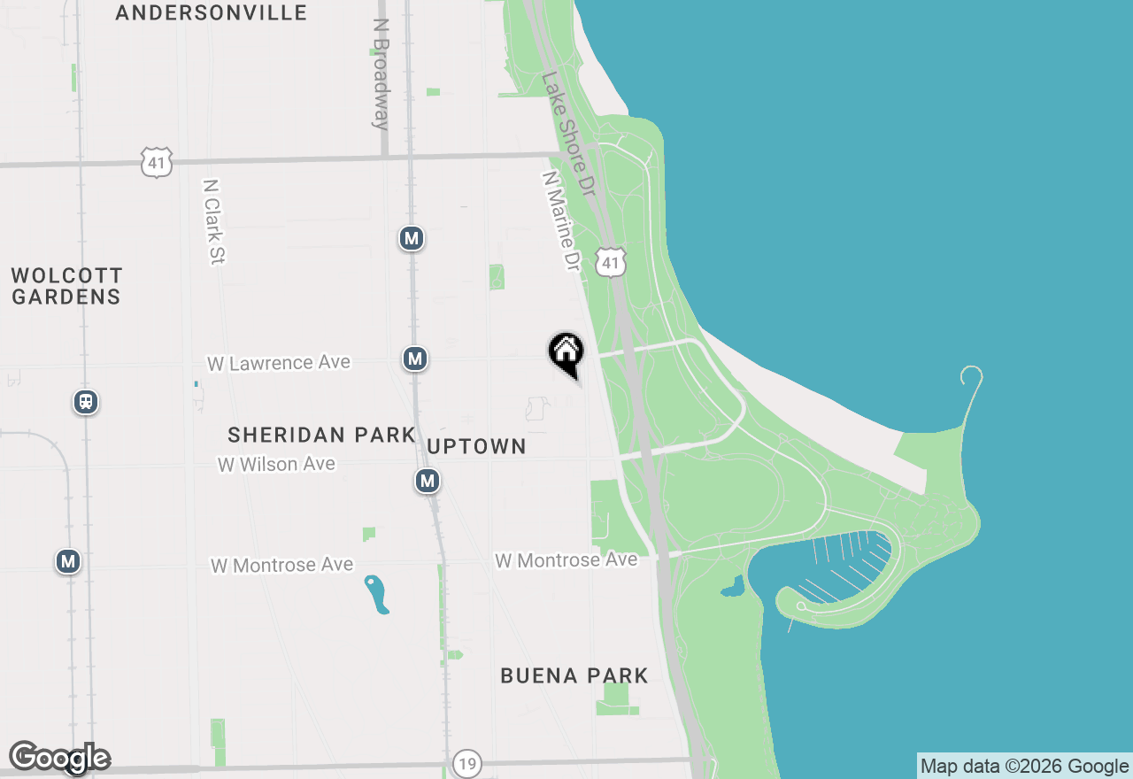 Map of 823 W Lakeside Place #3E, Chicago, IL 60640