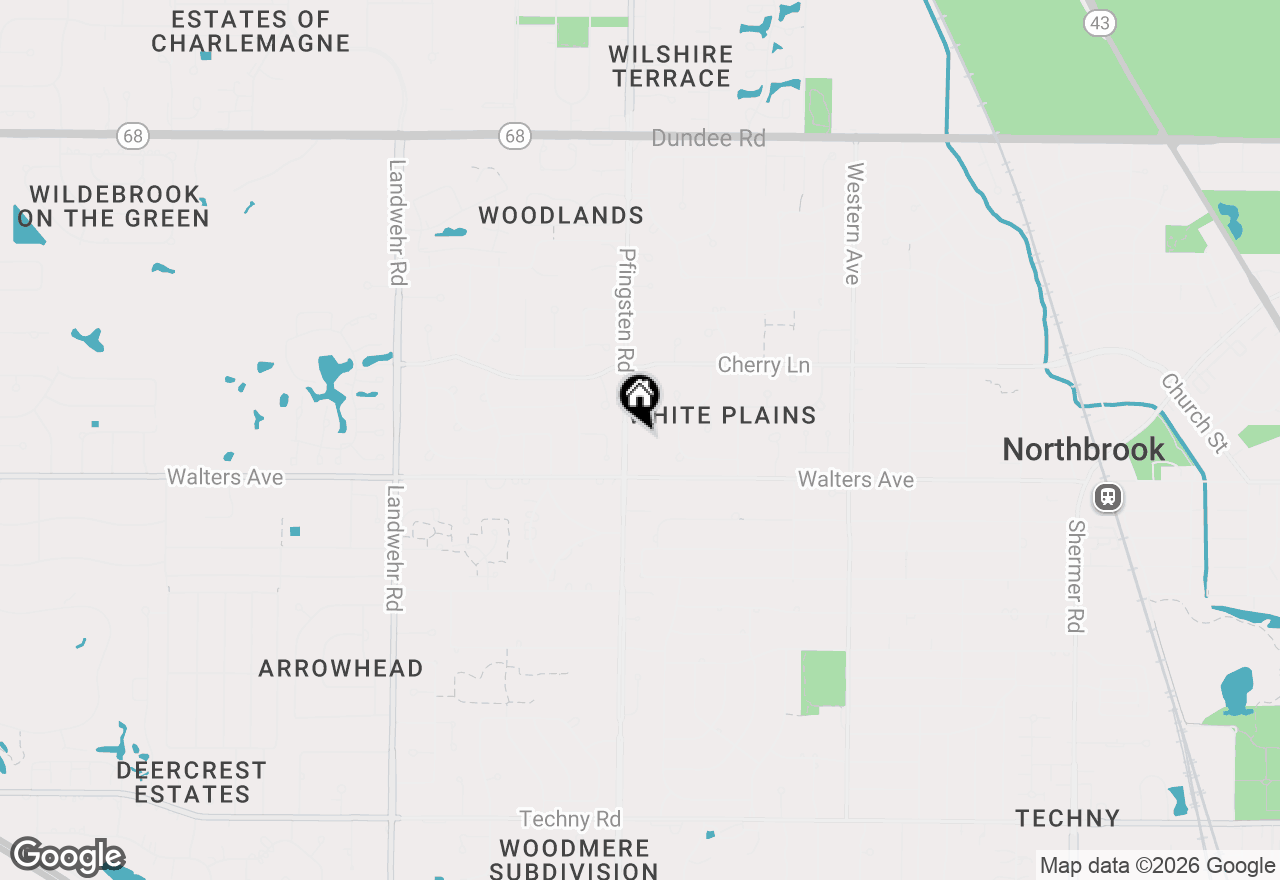 Map of 1331 Pfingsten Road, Northbrook, IL 60062