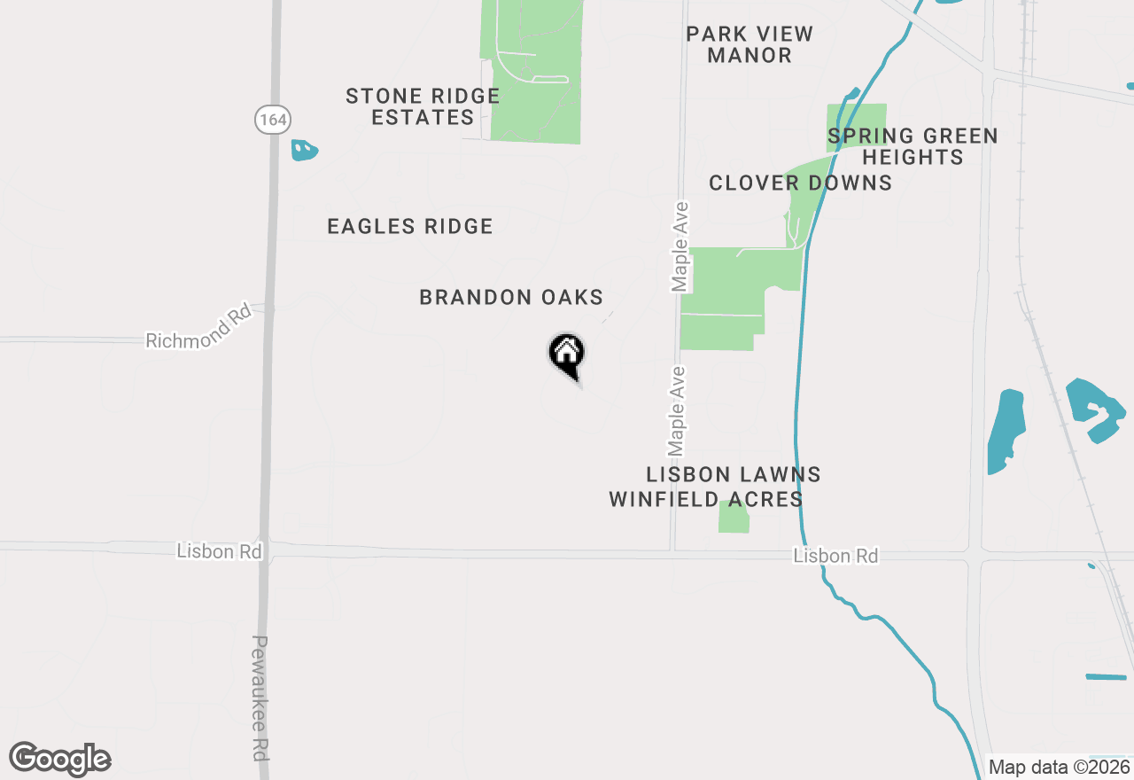 Map of W242N5607 Simona Ct, Sussex, WI 53089