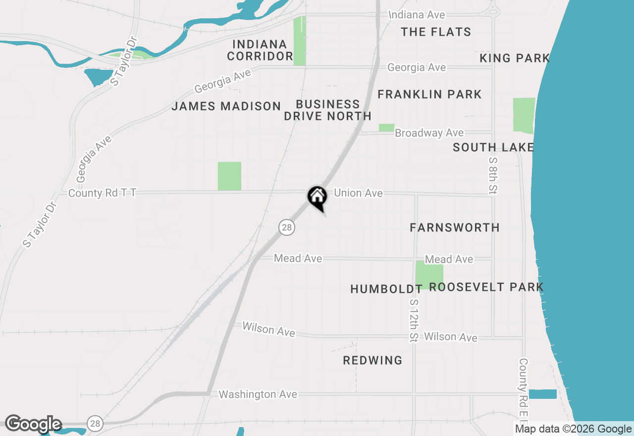Map of 2214 S 17th St, Sheboygan, WI 53081