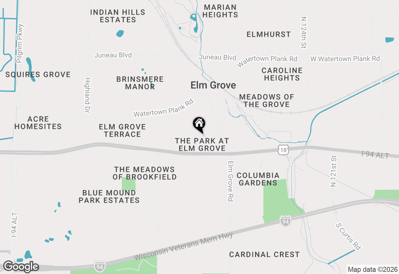Map of 630 Park Cir, Elm Grove, WI 53122