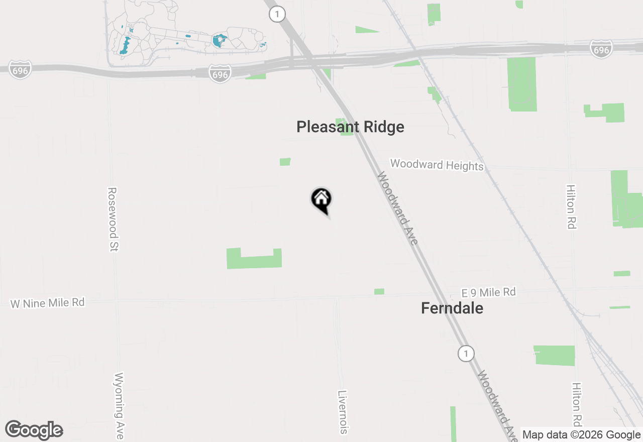 Map of 466 W Maplehurst Street, Ferndale, MI 48220