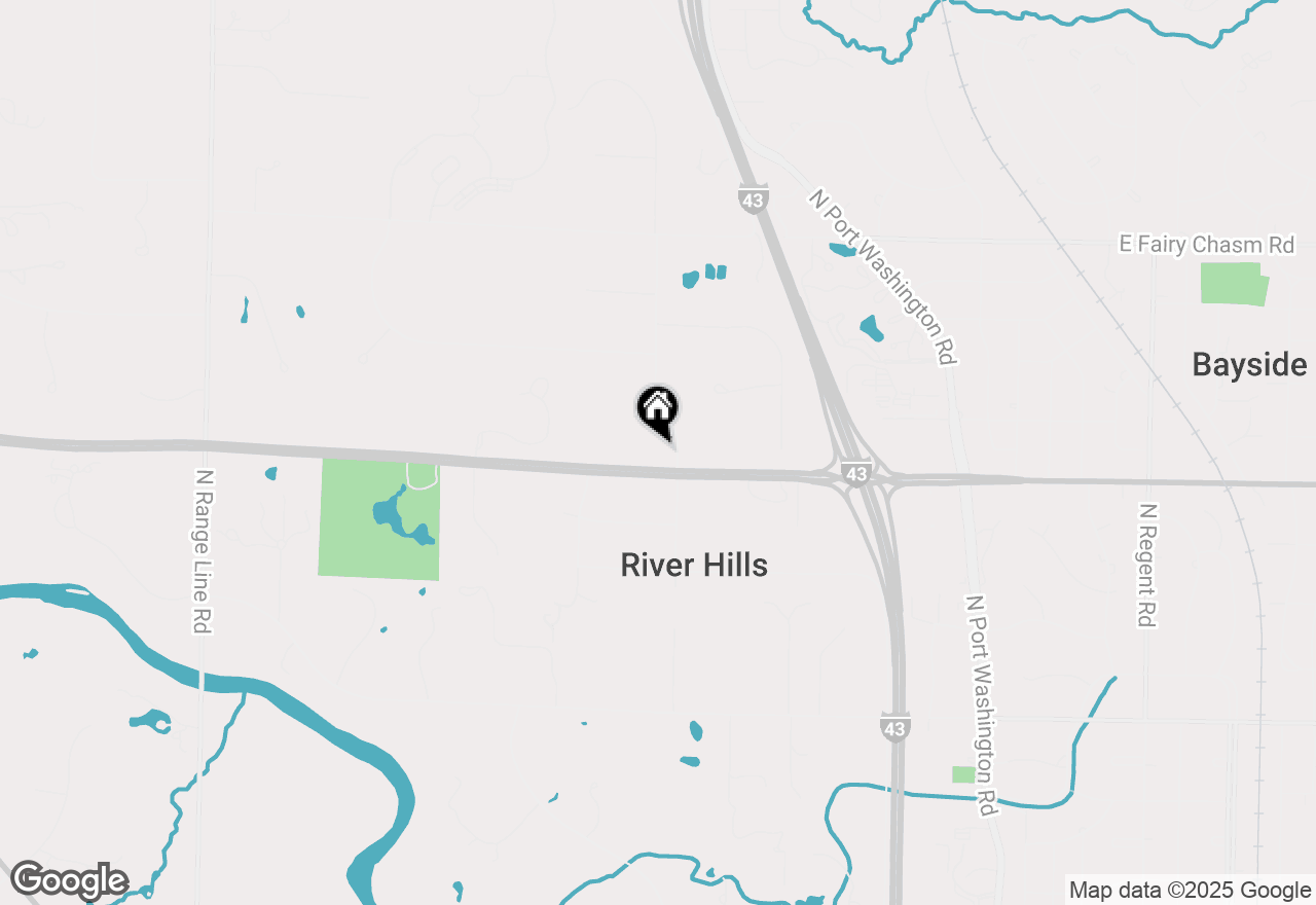 Map of 8825 N Spruce Rd, River Hills, WI 53217