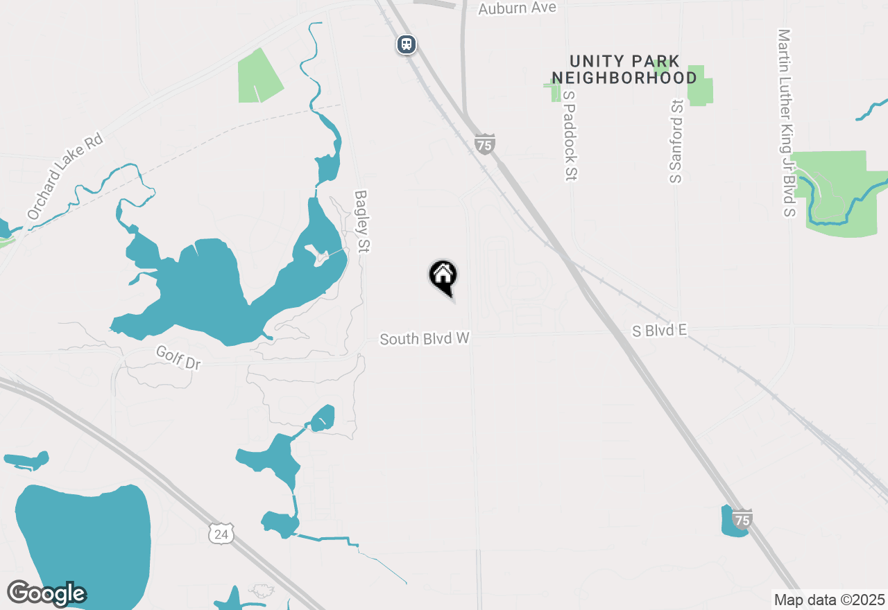 Map of 205 Hughes Avenue, Pontiac, MI 48341