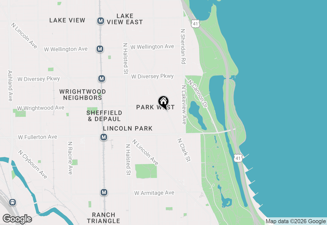 Map of 511 W Deming Place #1N, Chicago, IL 60614