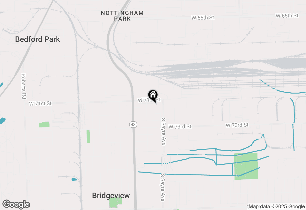 Map of 7026 W 71th Place, Burbank, IL 60459