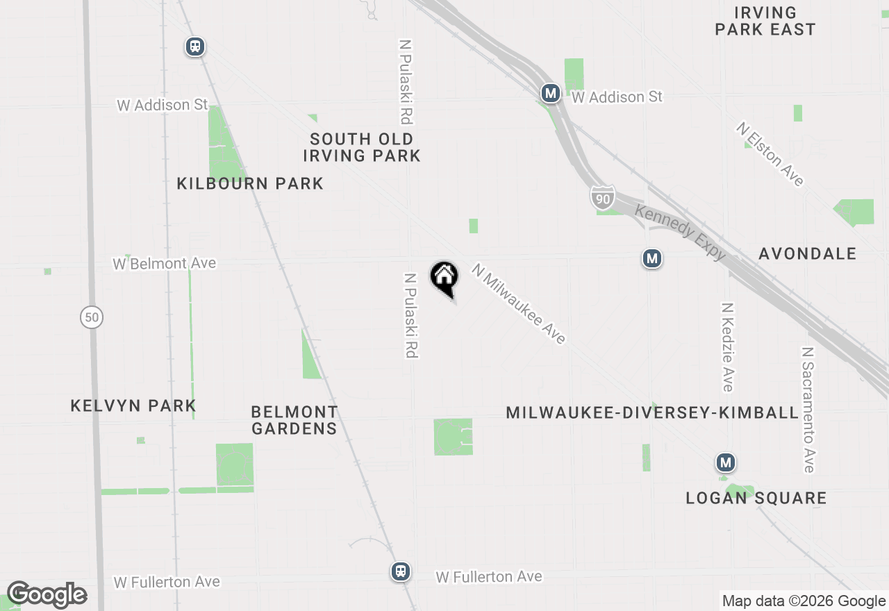 Map of 3062 N Davlin Court #1, Chicago, IL 60618