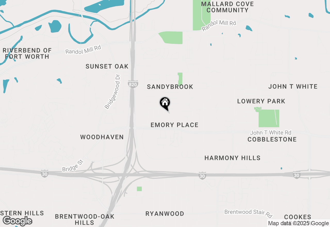 Map of 817 Green Heath Avenue, Fort Worth, TX 76120