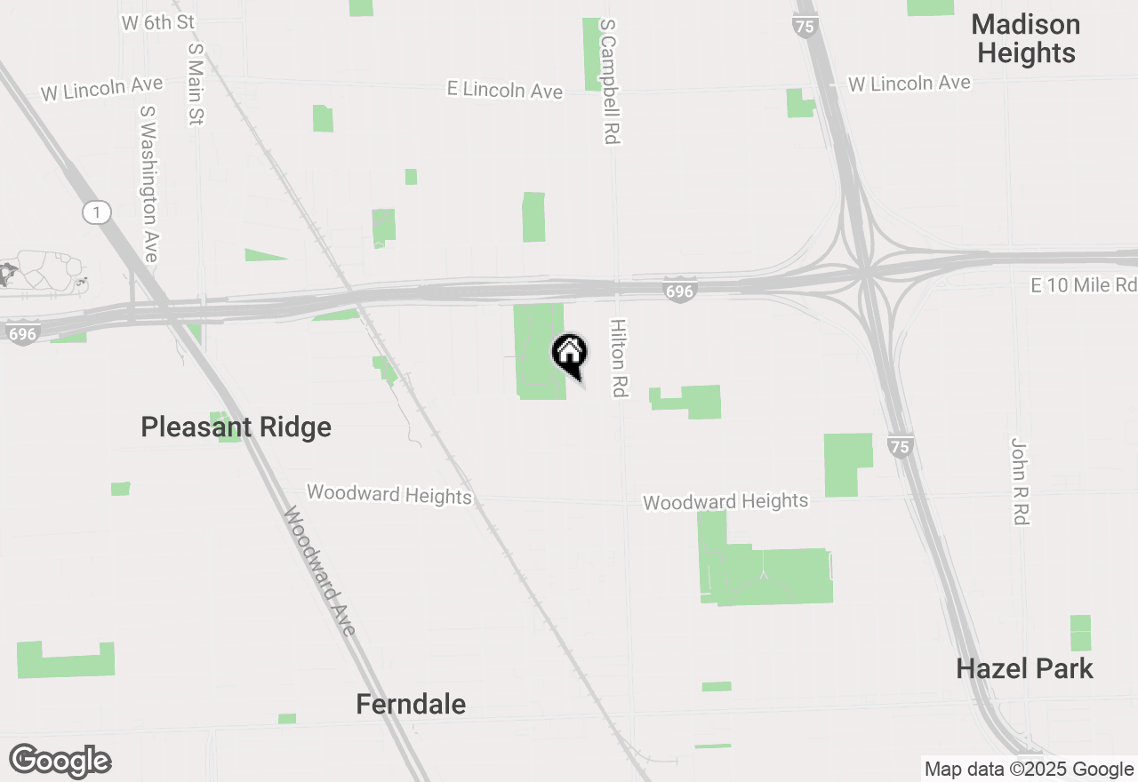 Map of 3131 Grayson Street, Ferndale, MI 48220