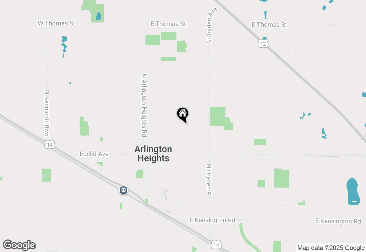 Map of 738 N Hickory Avenue, Arlington Heights, IL 60004