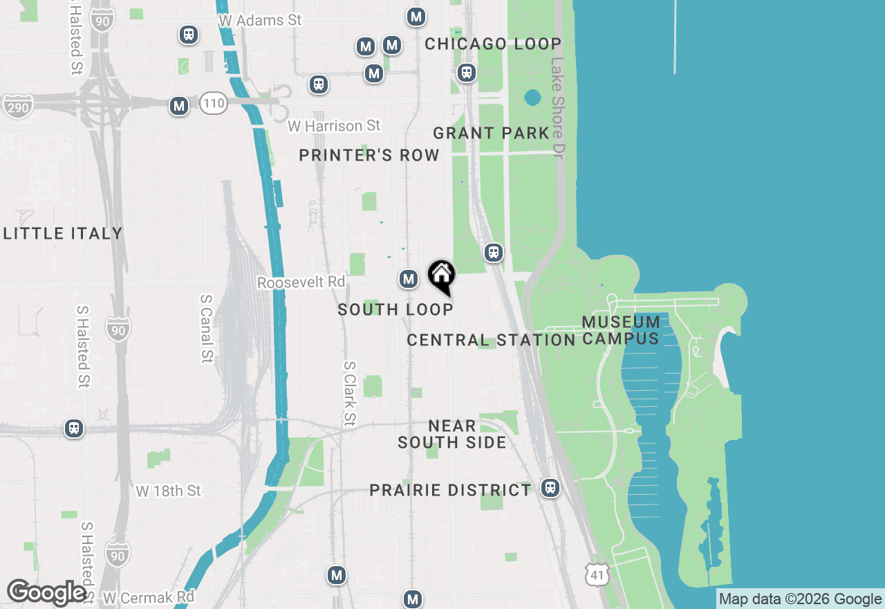 Map of 1250 S Michigan Avenue #P280, Chicago, IL 60605