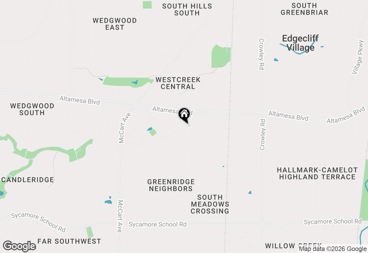 Map of 6620 S Creek Drive, Fort Worth, TX 76133