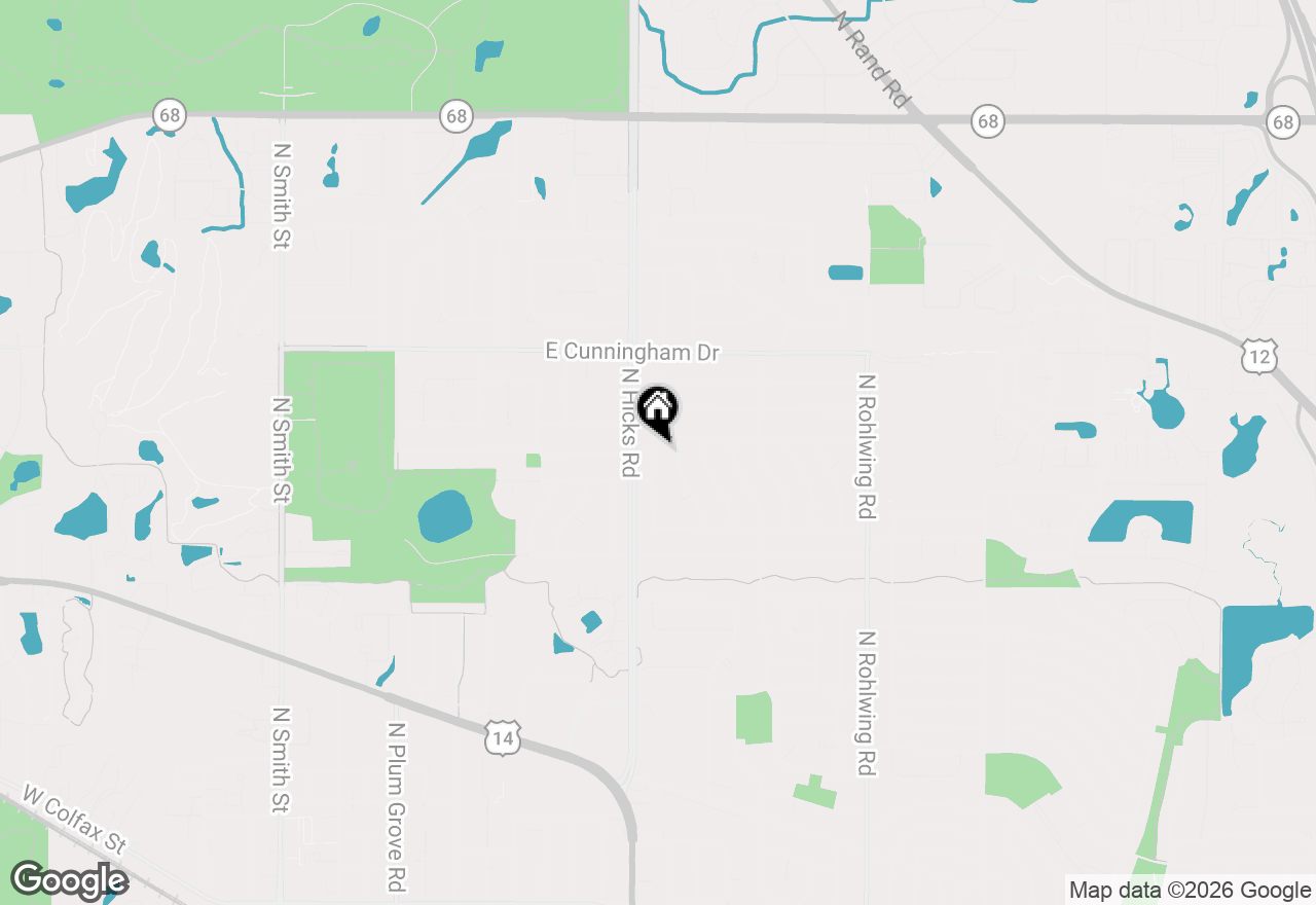 Map of 961 N Topanga Drive, Palatine, IL 60074