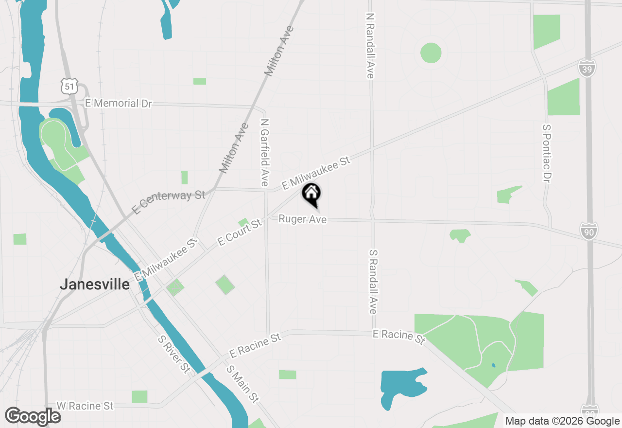 Map of 1229 Ruger Avenue, Janesville, WI 53545
