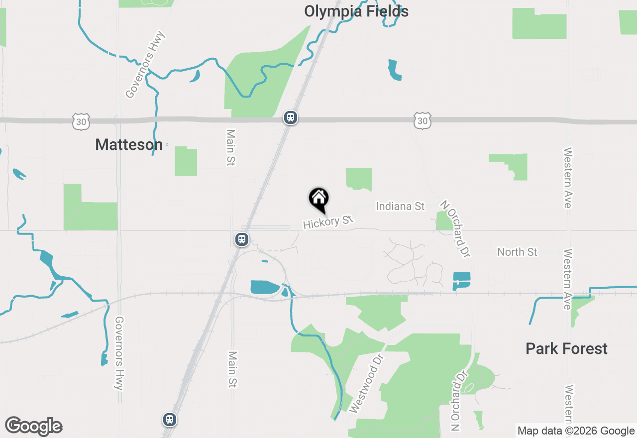 Map of 230 Hickory Street, Park Forest, IL 60466