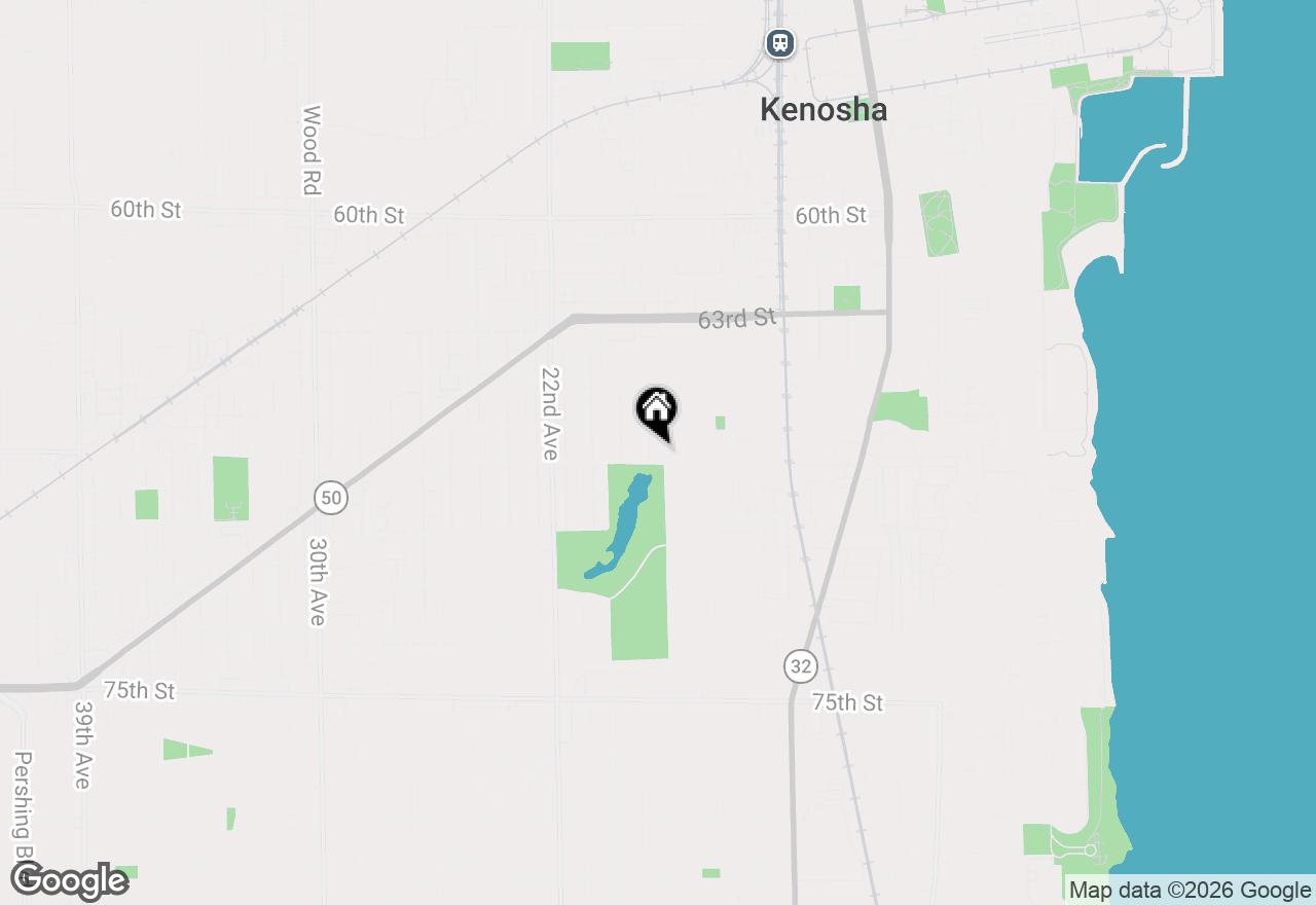 Map of 6632 18th Ave, Kenosha, WI 53143