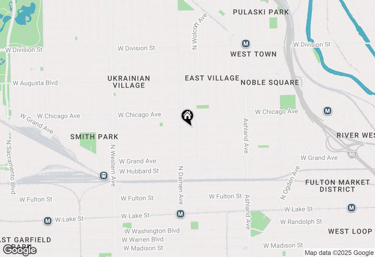 Map of 1930 W Huron Street, Chicago, IL 60622