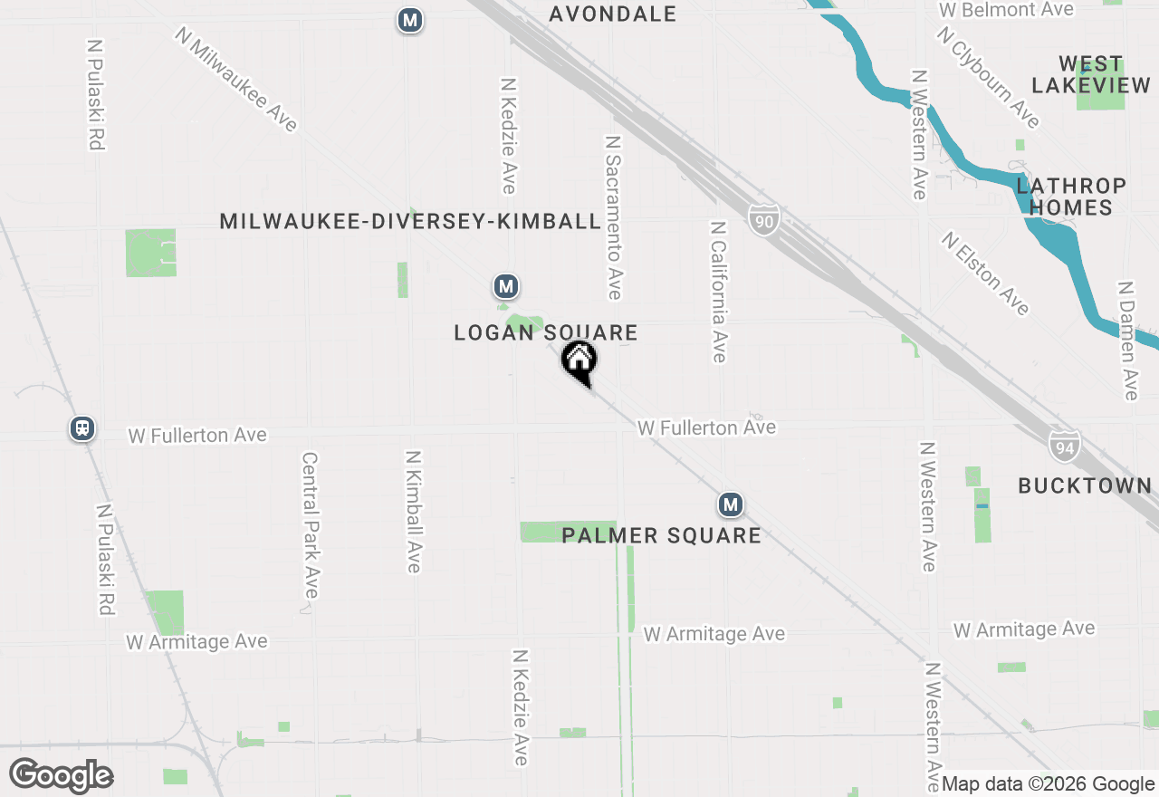 Map of 2444 N Linden Place #1, Chicago, IL 60647