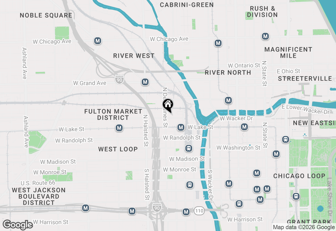 Map of 616 W Fulton Street #213, Chicago, IL 60661