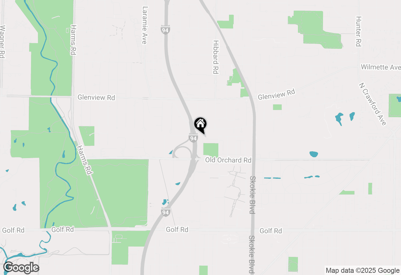 Map of 10077 Frontage Road #F, Skokie, IL 60077