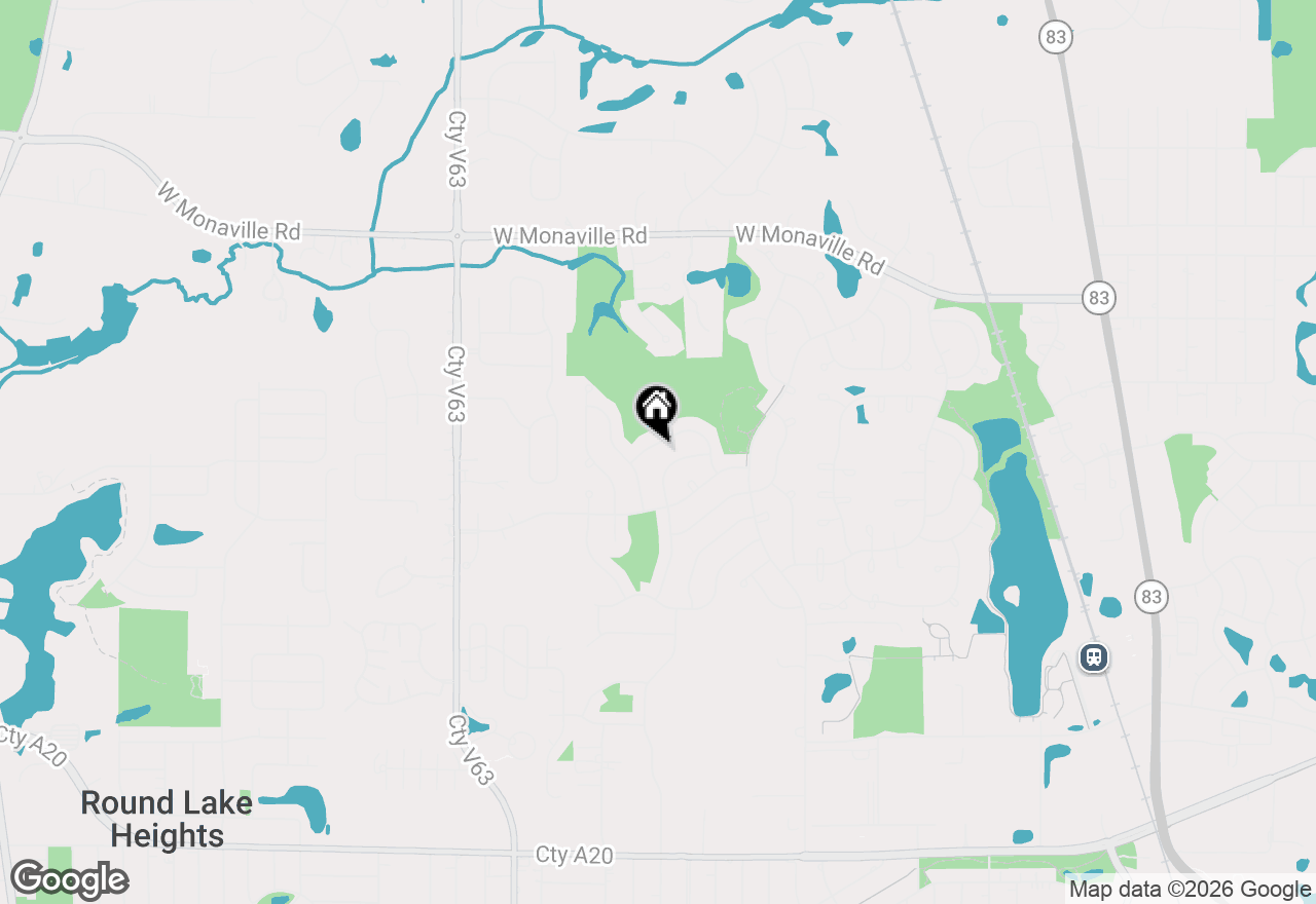 Map of 67 W Dahlia Lane, Round Lake Beach, IL 60073