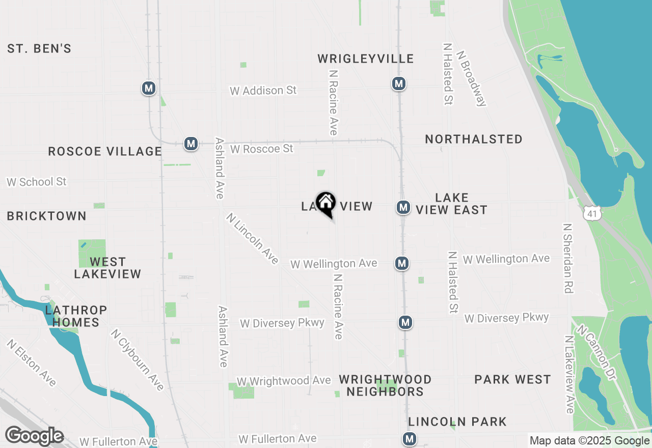 Map of 1221 W Fletcher Street #3, Chicago, IL 60657