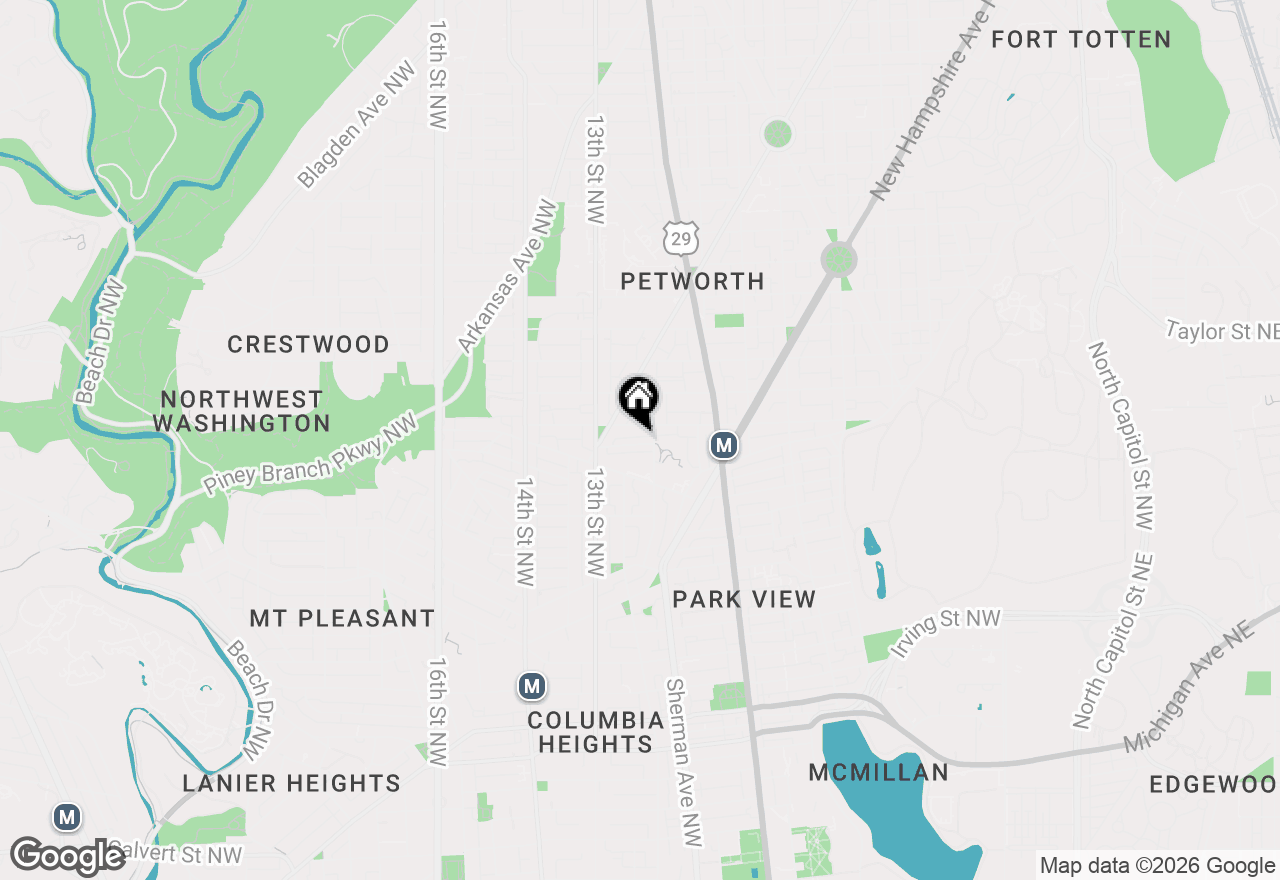 Map of 1015 Quebec Place Nw, Washington, DC 20010