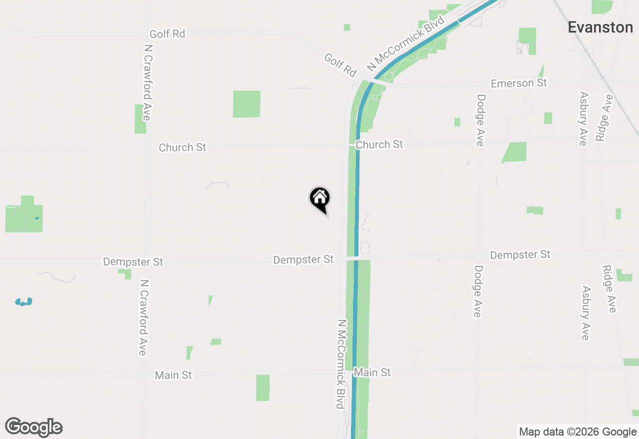Map of 8922 Ewing Avenue, Evanston, IL 60203