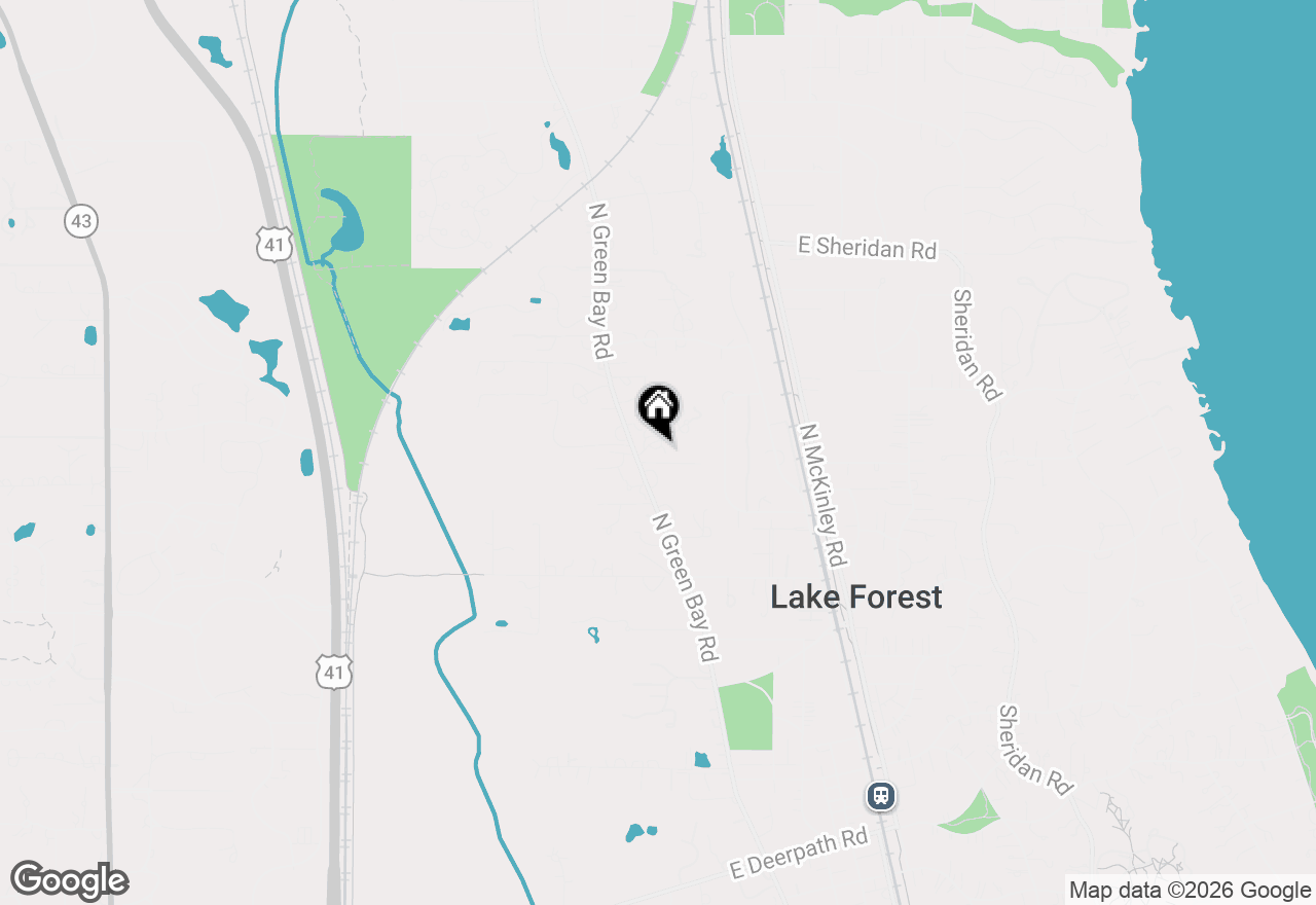 Map of 1271 N Green Bay Road, Lake Forest, IL 60045