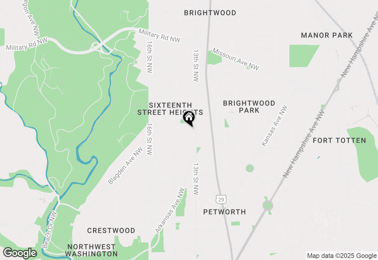 Map of 1312 Gallatin Street Nw, Washington, DC 20011