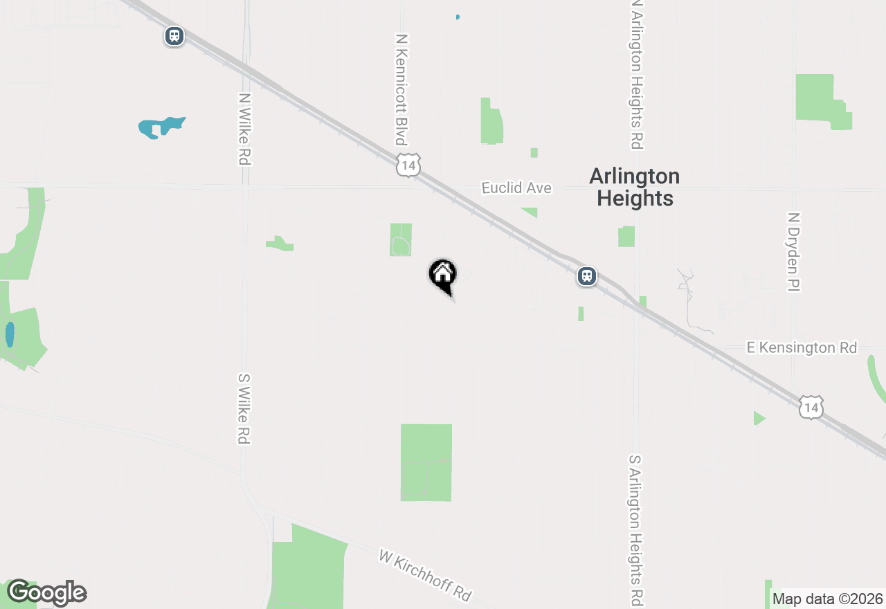 Map of 714 W Campbell Street, Arlington Heights, IL 60005