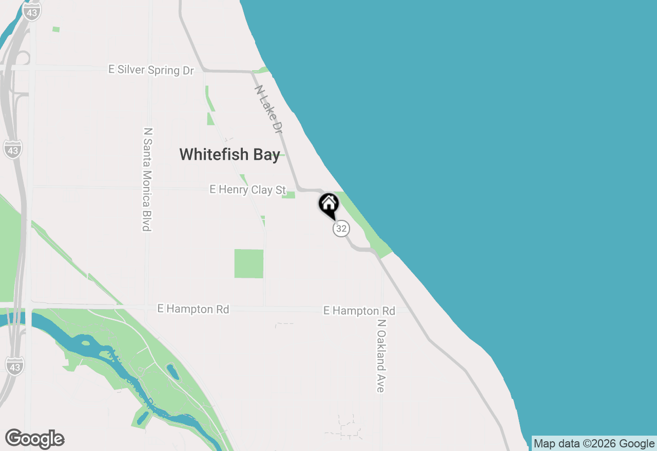 Map of 5062 N Larkin St, Whitefish Bay, WI 53217