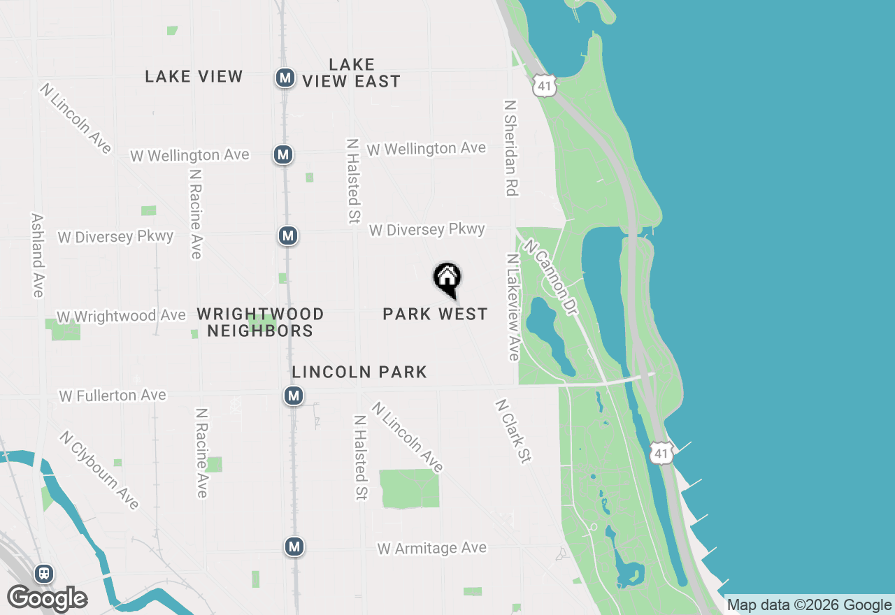 Map of 607 W Wrightwood Avenue #812, Chicago, IL 60614