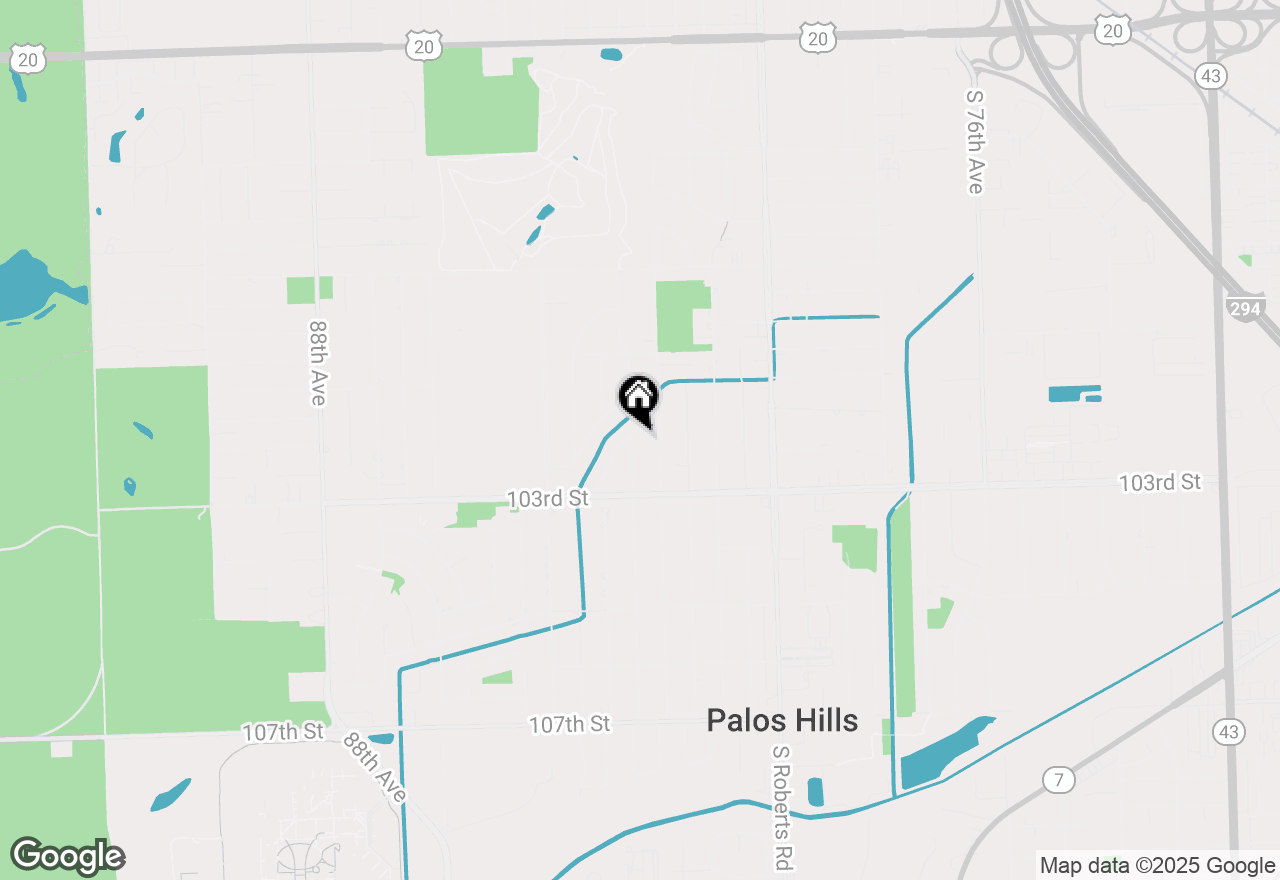Map of 10207 S 82nd Court, Palos Hills, IL 60465