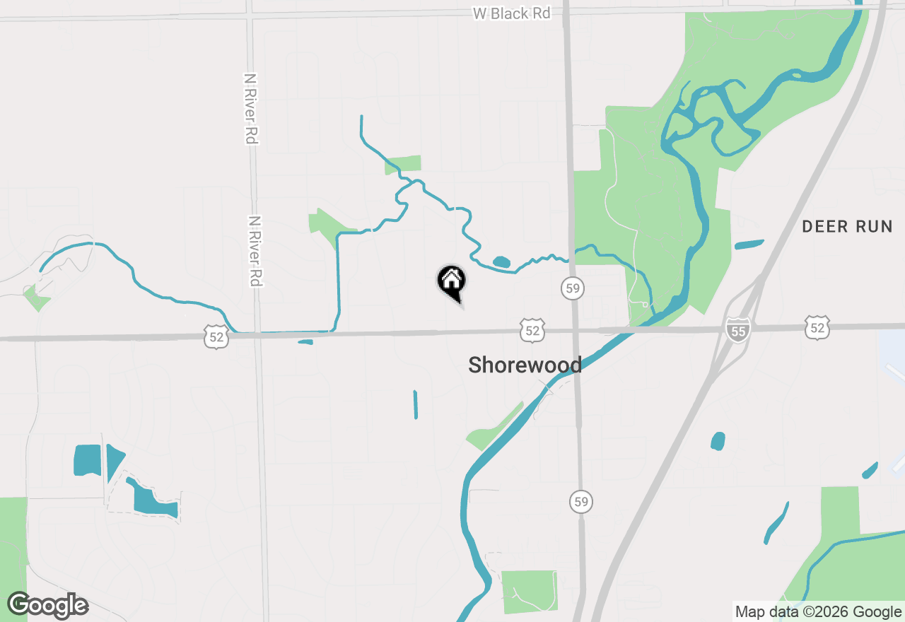 Map of 106 N Brookshore Drive, Shorewood, IL 60404