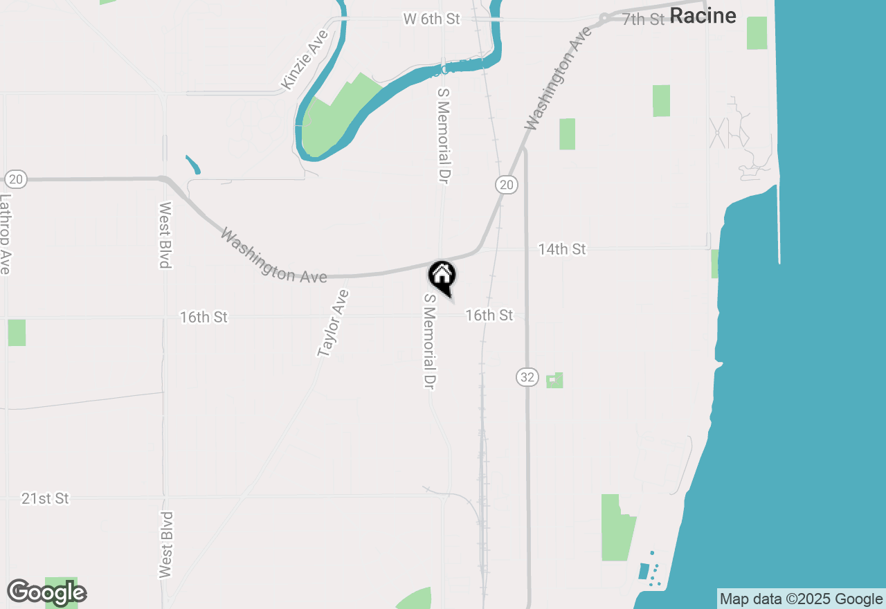 Map of 1532 Owen Ave, Racine, WI 53403