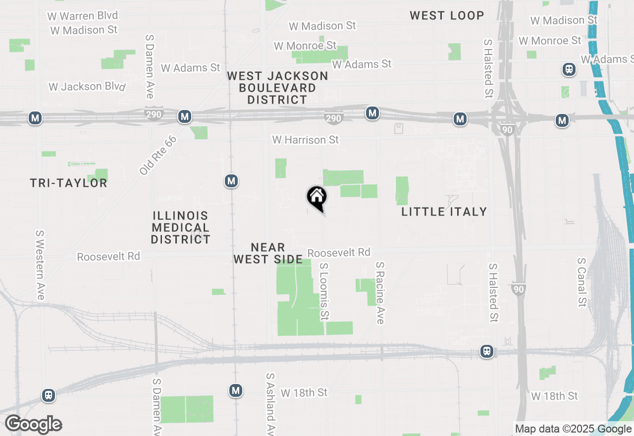 Map of 1411 W Taylor Street #2R, Chicago, IL 60607